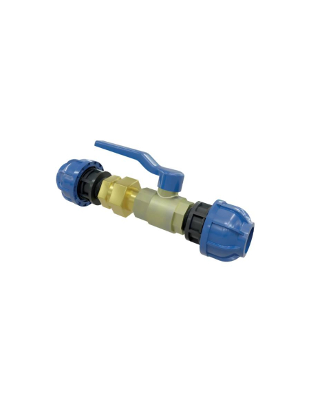 Valvola a sfera 1 1/4 con raccordo dritto 3 pezzi tubo 40mm Sicomat | ADAJUSA | prezzo