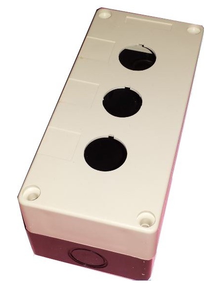 Button box 3 elements diameter 22 plastic