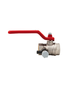 Female shut-off valve 2  with discharge valve - Aignep | ADAJUSA | price