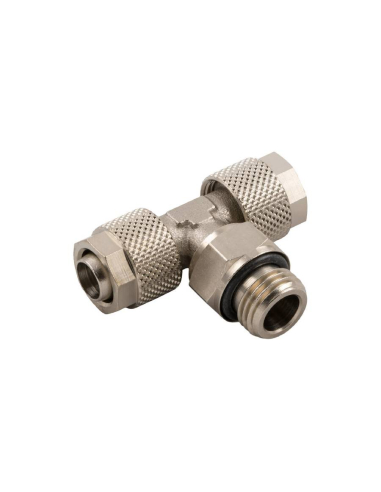 Raccordo a T regolabile filetto centrale maschio 1/8 6/4 tubo Serie 1000 - Aignep