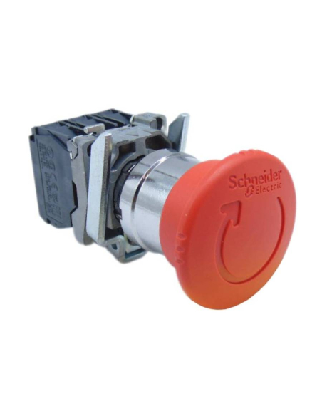 Pulsante di arresto a fungo diametro 40 metallico 2NC+1NO XB4 SCHNEIDER | ADAJUSA | prezzo