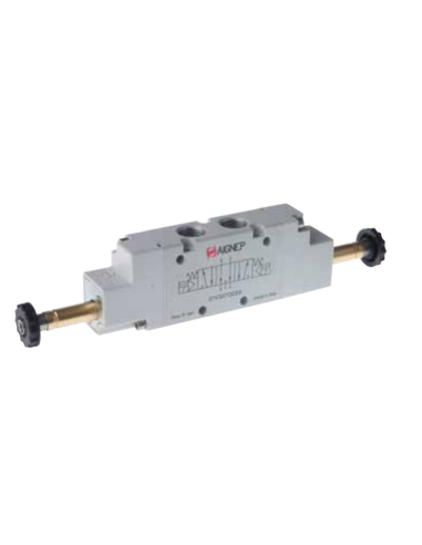 Solenoid valve 3/8 5/3 monostable pressure centres - Aignep