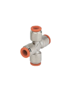 Intermediate cross fitting for 4mm tube - Metal Work | ADAJUSA
