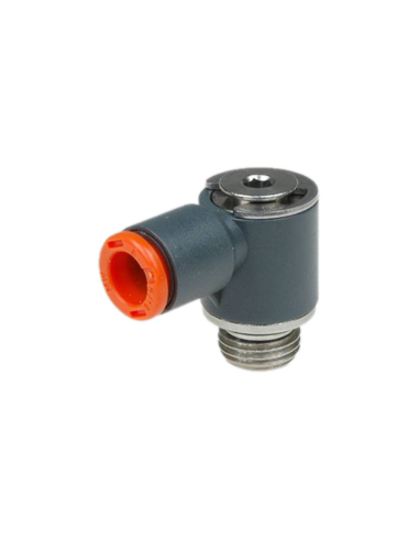Raccordo girevole 1/4 tubo diametro 12mm tecnopolimero - Metal Work