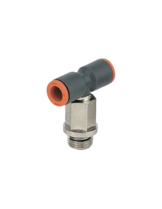Raccordo a T girevole con filetto centrale prolungato M5 tubo tecnopolimero 6mm - Metal Work | ADAJUSA