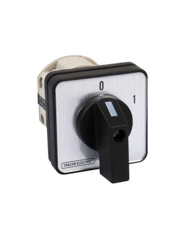 Interruttore trifase a camme 3 poli 25A ON-OFF maniglia nera (60º)