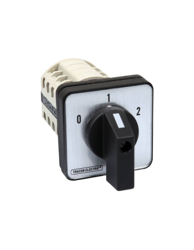 4 pole cam switch 20A 0-1-2 black handle (90º)
