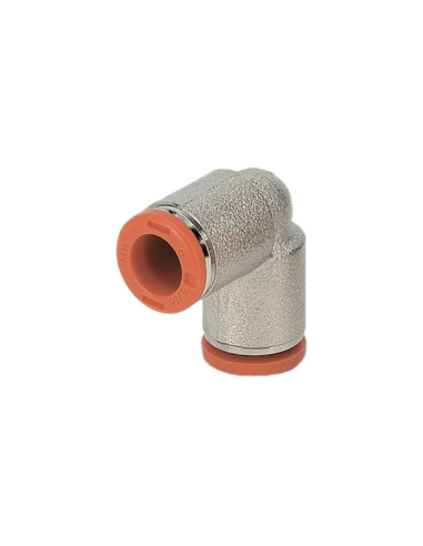 Raccordo intermedio a L per tubo 6mm - Metal Work