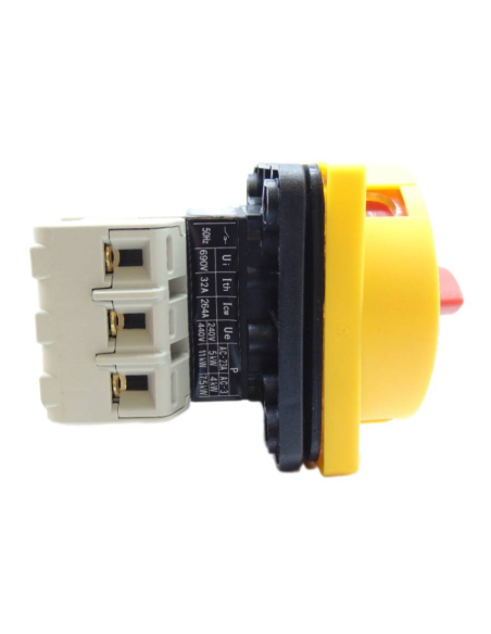 Interruttore-sezionatore tripolare 100A ON-OFF giallo-rosso TSS-10/3 | ADAJUSA | prezzo
