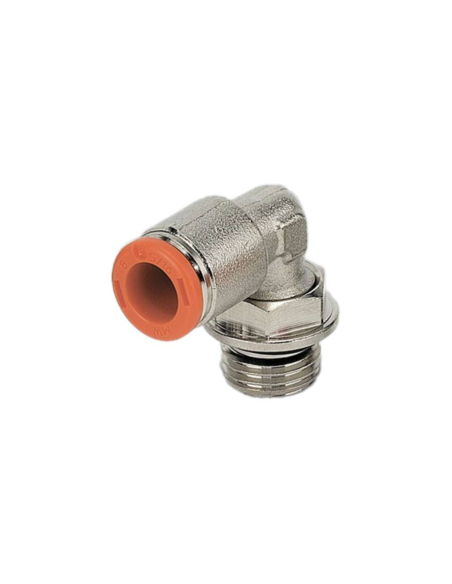 Cylindrical rotating elbow fitting 1/4 tube 8mm - Metal Work | ADAJUSA