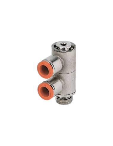 Swivel fitting 2 bodies 1/4 tube diameter 8mm - Metal Work