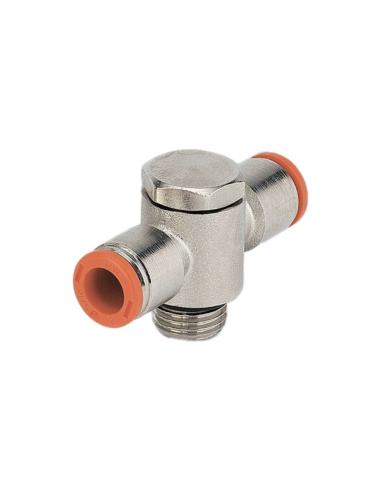 Raccordo doppio regolabile 1/8 tubo diametro 4mm - Metal Work