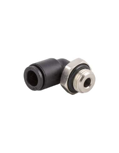Raccordo gomito orientabile maschio cilindrico M5 tubo 4mm Serie 56000 MINI - Aignep