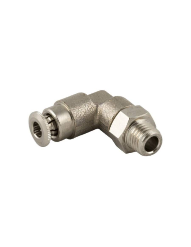 Raccordo a gomito regolabile maschio conico M6X1 tubo 6mm per lubrificazione e ingrassaggio Serie 58000 Alta pressione - Aignep