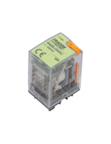 Relè miniaturizzato 12Vcc 2 contatti 12A indicazione luminosa