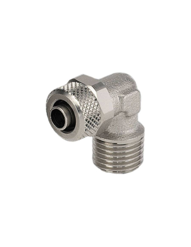 Raccordo gomito conico maschio 1/4 tubo 6/4 Serie C - Metal Work