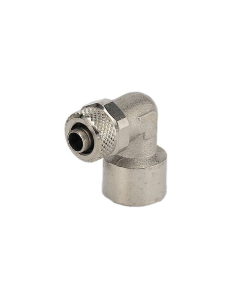 Female elbow fitting 1/4 tube 8/6 Series C - Metal Work | ADAJUSA