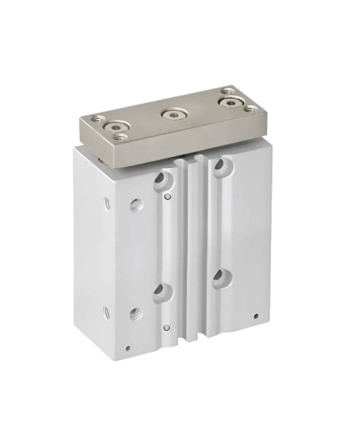 Double guide pneumatic cylinder 50x125mm double effect linear bearing compatible SMC - Mindman | ADAJUSA | price
