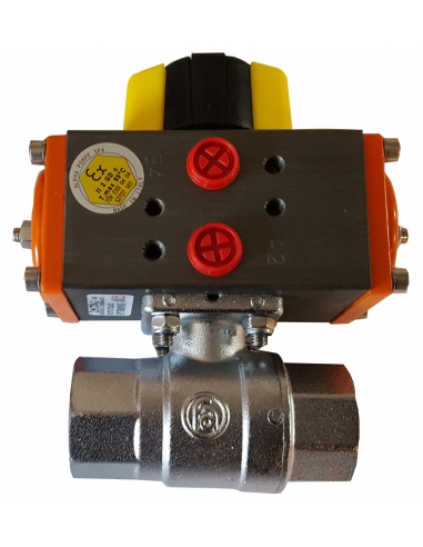 Valvola 1/4 a 2/2 vie con attuatore rotativo pneumatico
