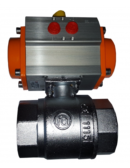 Valvola 1/4 a 2/2 vie con attuatore rotativo pneumatico
