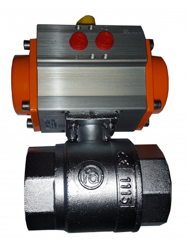 Valvola 1/4 a 2/2 vie con attuatore rotativo pneumatico