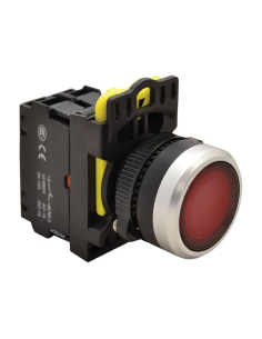 Pulsante elettrico illuminato rosso 22mm in plastica NYG3-LR | ADAJUSA | prezzo