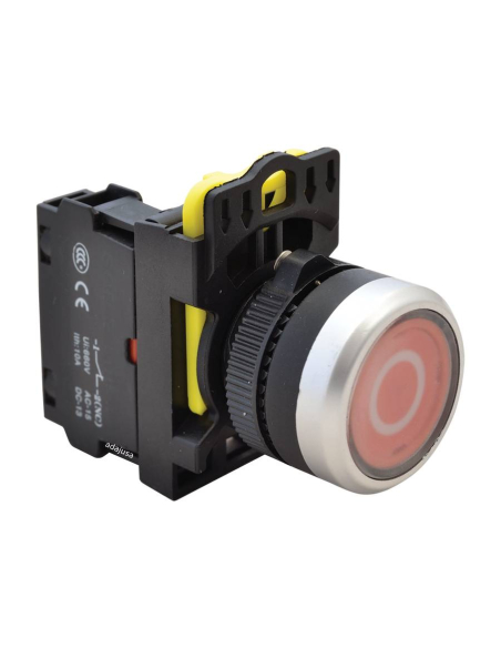 Pulsante elettrico rosso "O" 22mm in plastica NYG3-P2 | ADAJUSA | prezzo