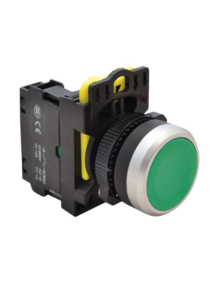 Pulsante elettrico verde con interblocco 22mm in plastica NYK3-G | ADAJUSA | prezzo