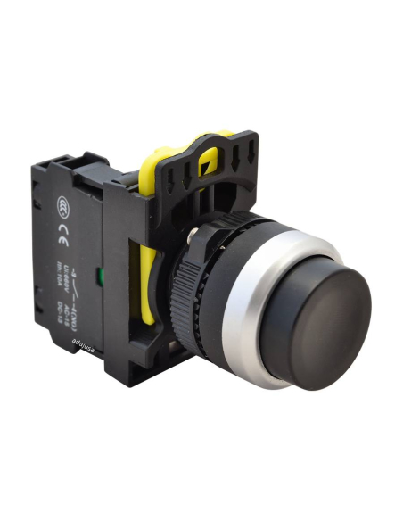 Pulsante elettrico nero sporgente 22mm in plastica NYG3-HBK | ADAJUSA | prezzo