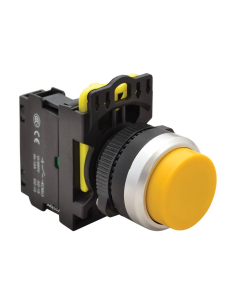 Yellow 22mm protruding plastic push button NYG3-HY | ADAJUSA | Price