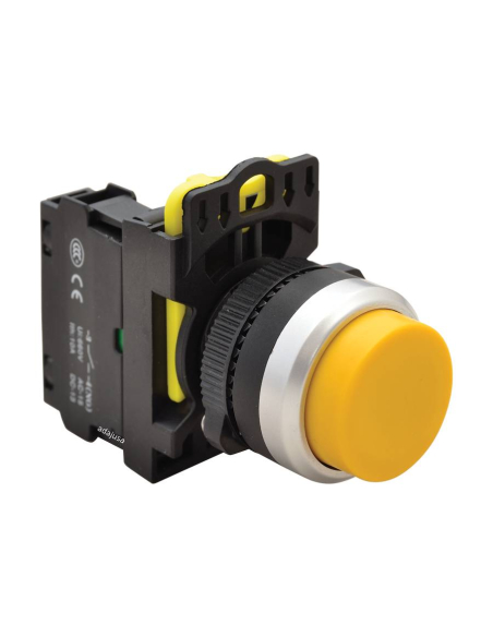 Pulsante elettrico giallo sporgente 22mm in plastica NYG3-HY| ADAJUSA | prezzo