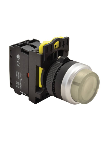 Pulsante elettrico illuminato bianco sporgente 22mm in plastica NYG3-HLW | ADAJUSA | prezzo