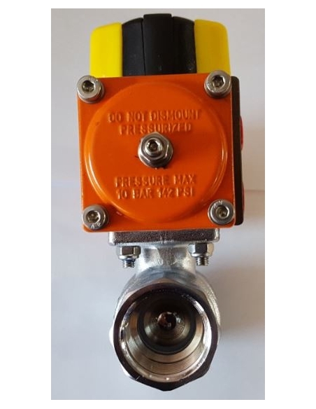 Valvola 3/8 a 2/2 vie con attuatore rotativo pneumatico