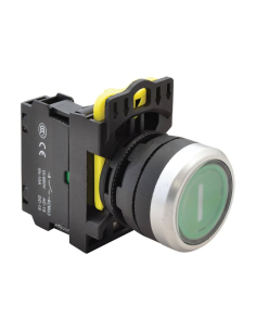 Green illuminated push button "I" 22mm in plastic NYG3-P1L | ADAJUSA | price
