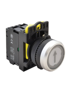 Pulsante elettrico illuminato bianco "↑" 22mm in plastica NYG3-P3 | ADAJUSA | prezzo