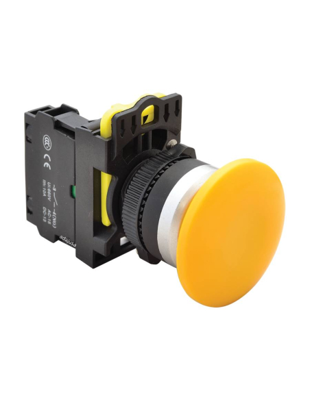 Pulsante a fungo giallo da 40 mm in plastica NYG3-MY | ADAJUSA | prezzo