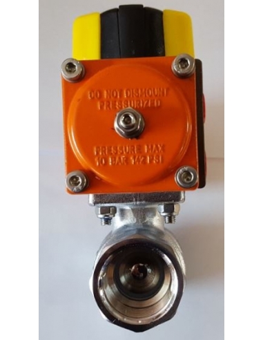 Valvola 3/4 a 2/2 vie con attuatore rotativo pneumatico