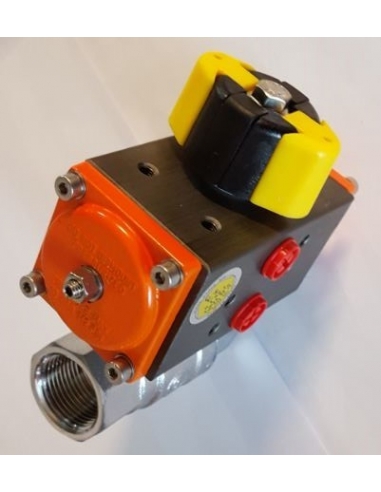 Valvola 1 1/2 2/2 vie con attuatore rotativo pneumatico