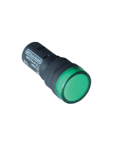 Pilota multiled colore verde 12 Vac/dc 16mm