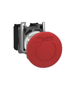 Mushroom stop button diameter 40 metallic 2NC+1NO XB4 SCHNEIDER : ADAJUSA : price 2