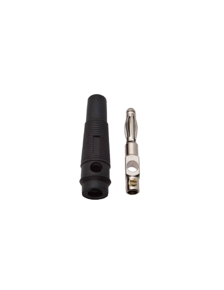 Male banana plug 4mm black : ADAJUSA : price
