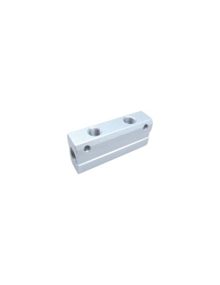 Doppio distributore 2 ingressi 1/4 - 4 uscite 1/8 in alluminio - Aignep | ADAJUSA