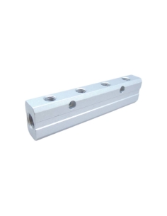 Double distributor 2 1/4 inputs - 8 1/8 outputs in aluminum - Aignep | ADAJUSA
