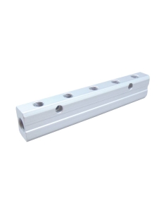 Double distributor 2 1/4 inputs - 10 1/8 outputs in aluminum - Aignep | ADAJUSA