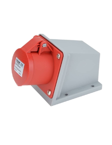 CEE industrial socket for surface mounting 32A 3 pole neutral ground TICS-125| ADAJUSA | price