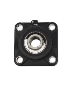 Staffa quadrata autoallineante termoplastica nera UCF208P con cuscinetto albero in acciaio inox SSUC-208 40 mm ISB | ADAJUSA | p