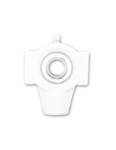 Staffa di tensionamento autoallineante in termoplastica bianca UCT208PB con cuscinetto albero in acciaio inox SSUC-208 40 mm ISB