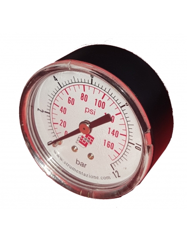 Manometro Ø50 1/8 0-12 Kgr custodia in plastica