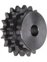 Double sprockets for roller chains ISO DIN 606