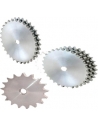 Toothed discs or serrated crowns 1 3/4 x 1 1/4 ISO 28B-1-2-3 DIN 606